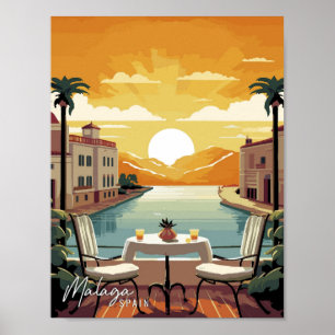 Poster Ilustração de viagens vintage de Arte Espanha de M