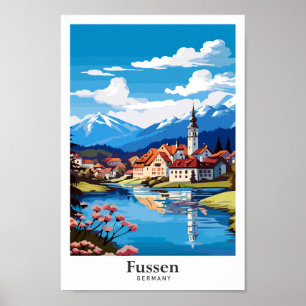 Poster Ilustração de Viagens vintage de Arte na Alemanha