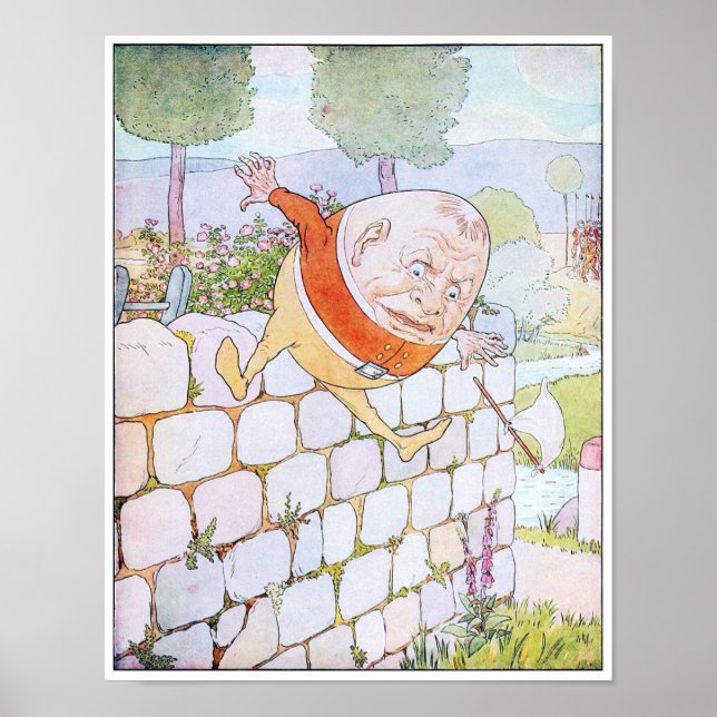 Poster Ilustração de Vintage Humpty Dumpty (Frente)
