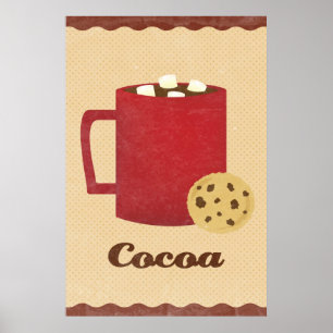Póster Ilustração do chocolate quente