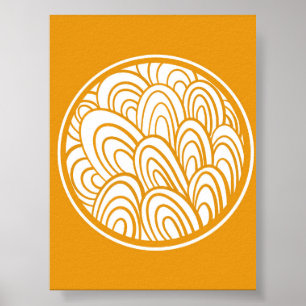 Poster Ilustração do Círculo do Estilo de abstrato Mandal