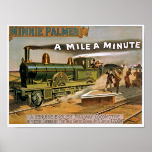 Poster Ilustração do comboio de safra