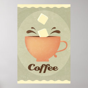 Póster Ilustração do copo de café