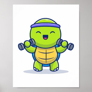 Poster Ilustração do desenho animado de "Dumbbells" da ta