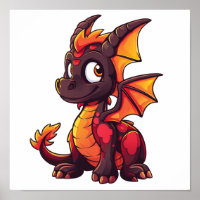 Ilustração do dragão de desenho animado