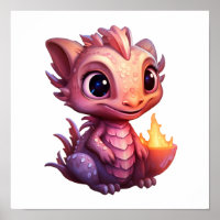 Ilustração do dragão de desenho animado