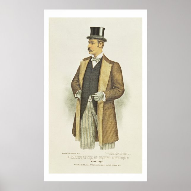 Póster Ilustração do Figurino Britânico, pub. pelo John (Frente)