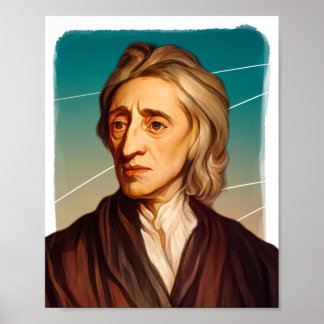Poster Ilustração do Filósofo Inglês John Locke
