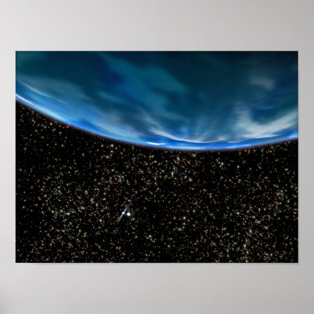 Póster Ilustração do horizonte da Terra (Frente)