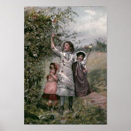 Poster Ilustração do Livro Vintage "Dias Ouro"