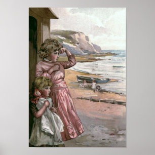 Póster Ilustração do Livro Vintage do "O Barco do Pai"