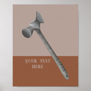 Poster Ilustração do martelo do café