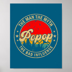 Poster Ilustração do Mito do Homem Popop Má Influência