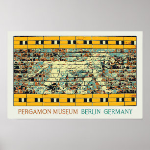 Poster Ilustração do Museu Pérgamo de Berlim Alemanha Pos