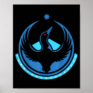 Poster Ilustração do Novo Mn Rebelde de Minnesota Loon