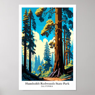 Poster Ilustração do Parque Estadual de Sequoias de Humbo