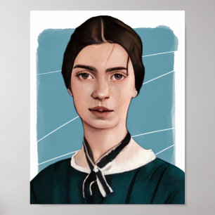 Poster Ilustração do Poeta Americano Emliy Dickinson