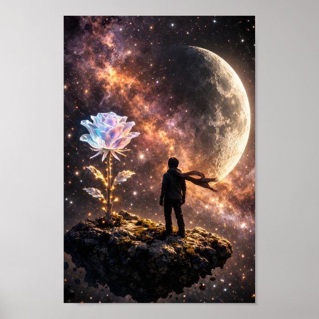 Poster Ilustração do Príncipe Celestial com Rosa de Crist (Frente)