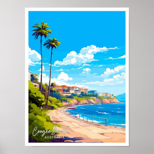 Poster Ilustração do Viagem da Austrália de Coogee Beach