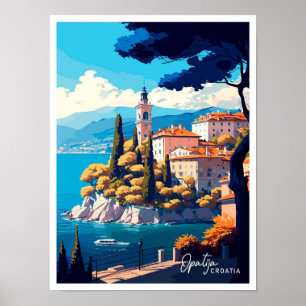 Poster Ilustração do Viagem da Opatija Croácia