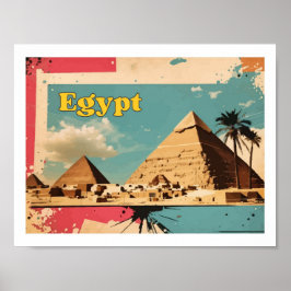 Poster Ilustração do Viagem de Arte Pop do Cairo Egito