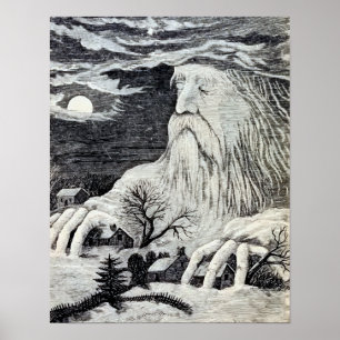 Póster Ilustração do vintage de "Jack Frost"