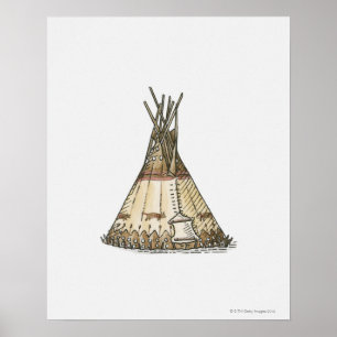 Póster Ilustração do wigwam