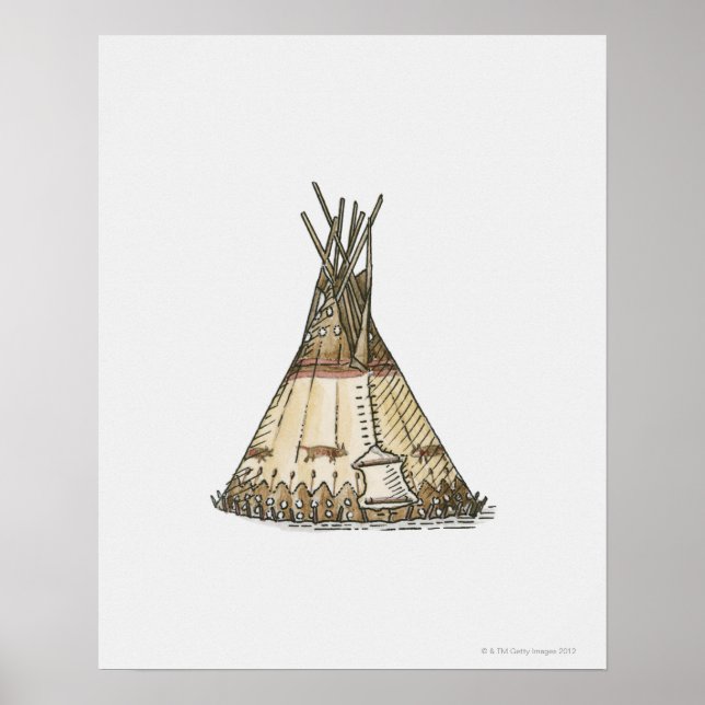 Póster Ilustração do wigwam (Frente)
