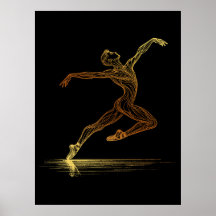 Ilustração Elegante de Bailarina de Ballet em Arte