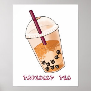 Poster Ilustração engraçada da chalaça do gato