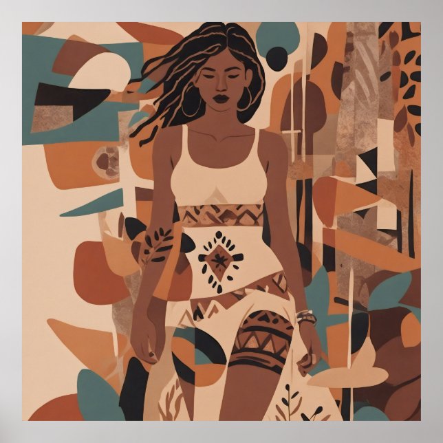 Poster Ilustração Feminina da Boêmia (Frente)