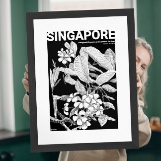 Poster Ilustração Floral Beijo de Flor Silvestre Boho