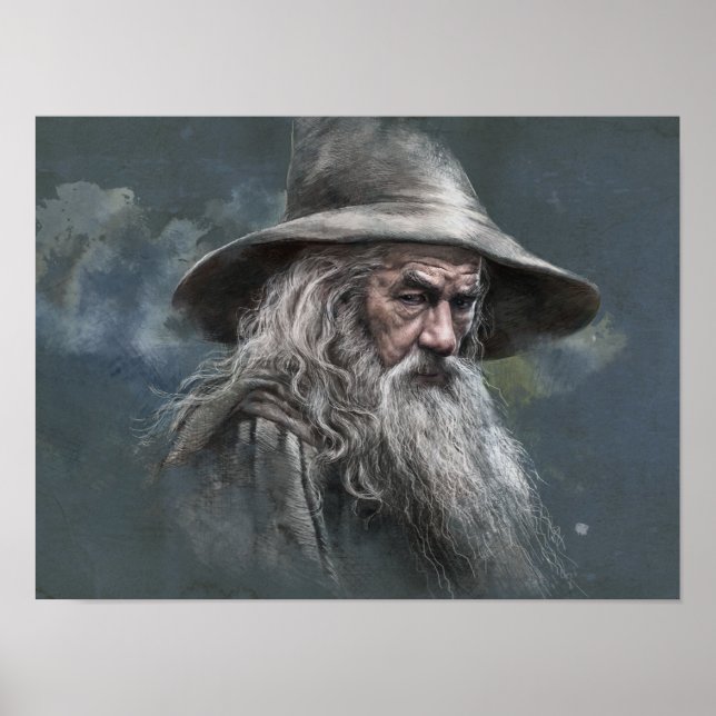 Poster Ilustração Gandalf (Frente)