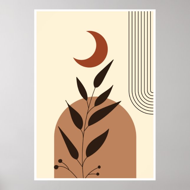 Poster Ilustração geométrica estética (Frente)