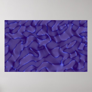 Poster Ilustração gráfica - cor azul padrão líquida.