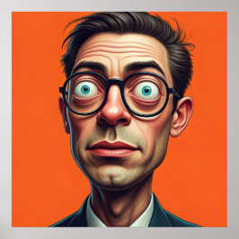 Poster Ilustração impressível de um homem de negócios eng