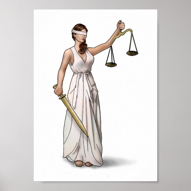 Póster Ilustração Lady Justice (Frente)