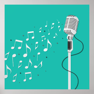 Poster Ilustração Legal de microfone