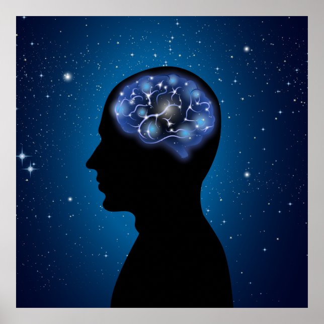 Póster Ilustração Legal do cérebro humano (Frente)