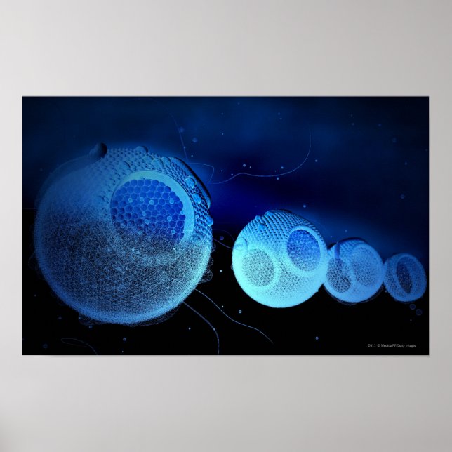 Poster Ilustração luminescente da HDL (Frente)