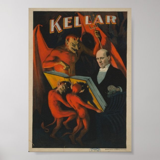 Poster Ilustração Mágica Vintage (Frente)