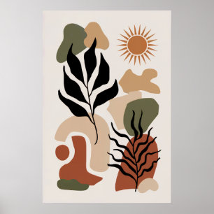 Poster Ilustração Mínima de Vetor de Arte Abstrato