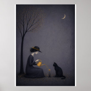 Poster Ilustração Minimalista Surrealista – Mulher Nutrin