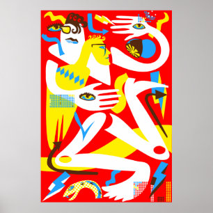 Poster Ilustração moderna do pessoas