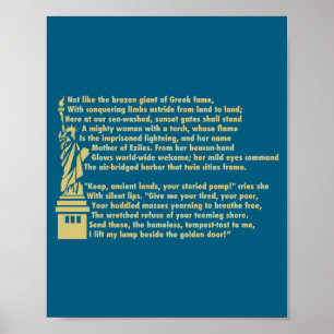 Poster Ilustração Patriótica da Estátua da Liberdade Novo
