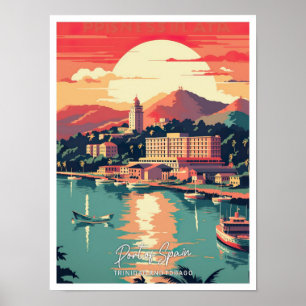 Poster Ilustração Port of Espanha Place