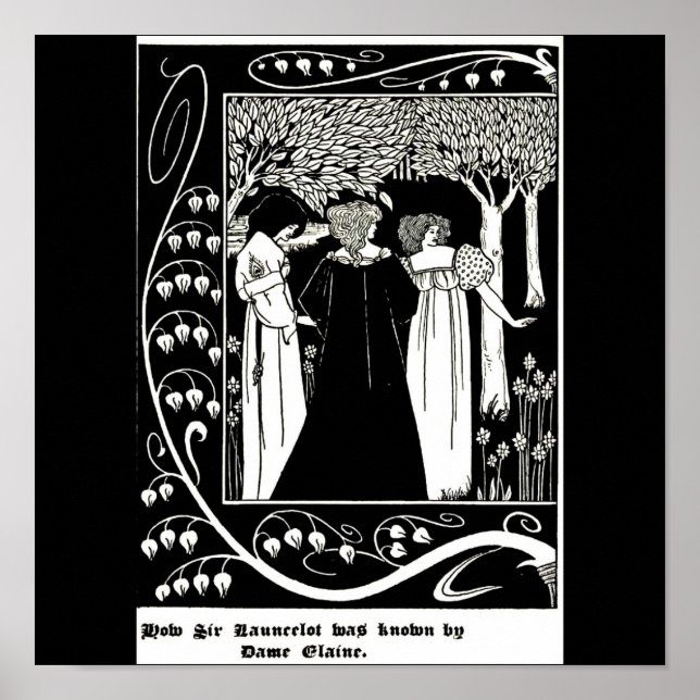 Póster Ilustração poster-Vintage-Aubrey Beardsley 5 (Frente)