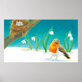 Poster Ilustração Red Robin