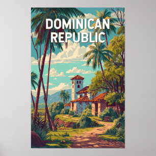 Poster Ilustração República Dominicana Arte de Viagem Vin