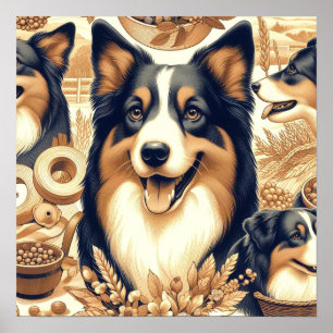 Poster Ilustração Retro-australiana de Shepherd
